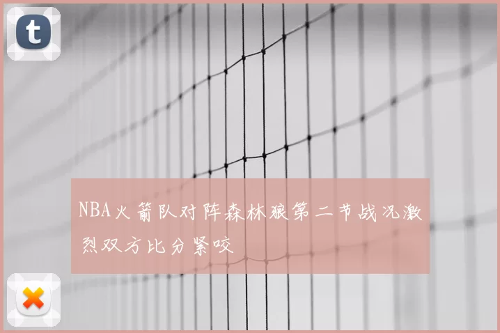 NBA火箭队对阵森林狼第二节战况激烈双方比分紧咬